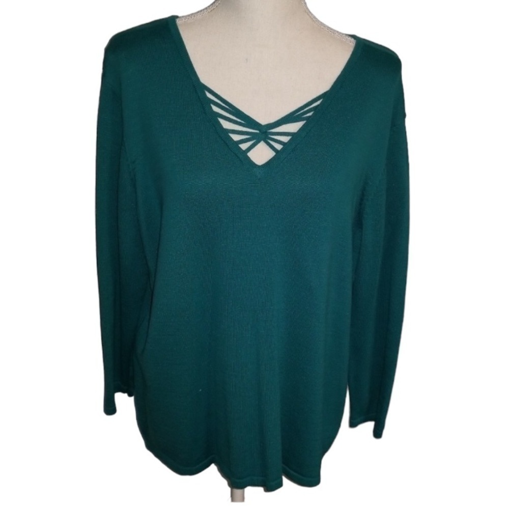 Liz Baker Jewel Tone Sweater Size XL